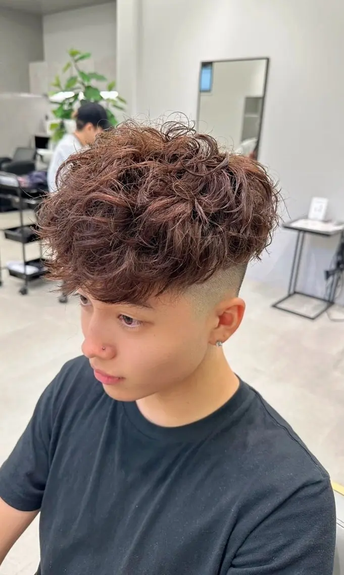 ショート パーマ メンズ カット パーマ Joule 大分メンズのヘアスタイル