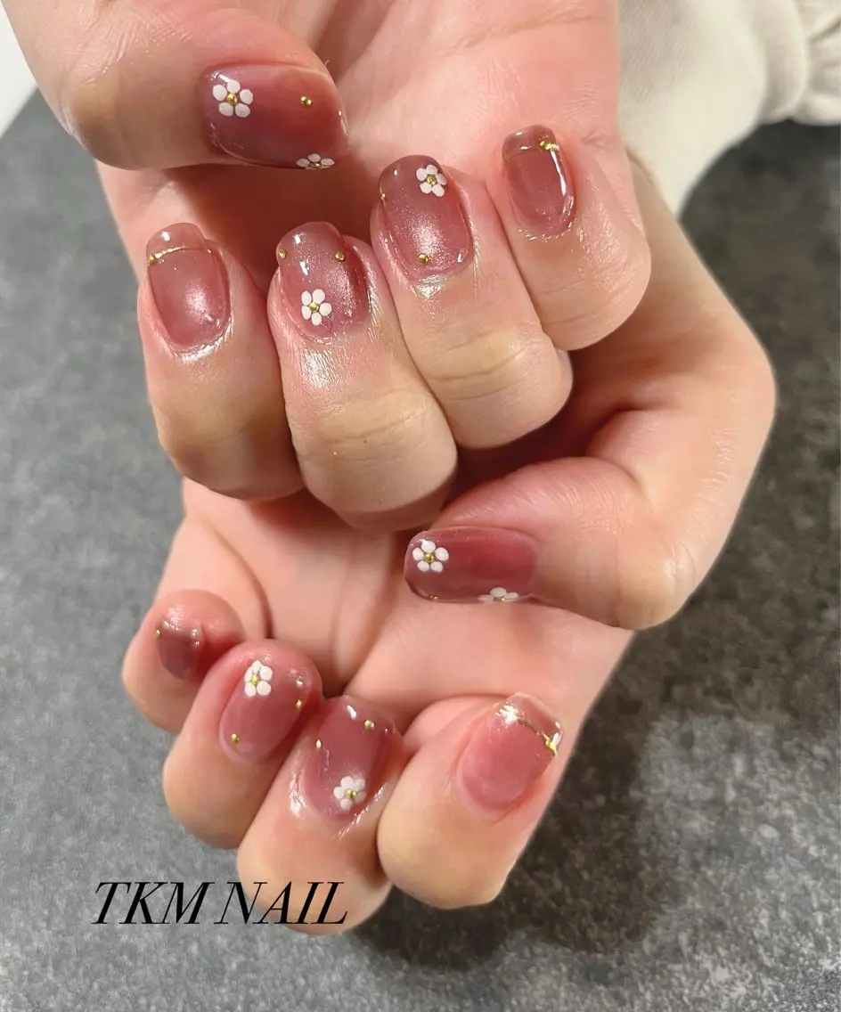 ネイル シンプルネイル ハンドネイル フットネイル ______ TKM  NAILのネイルデザイン