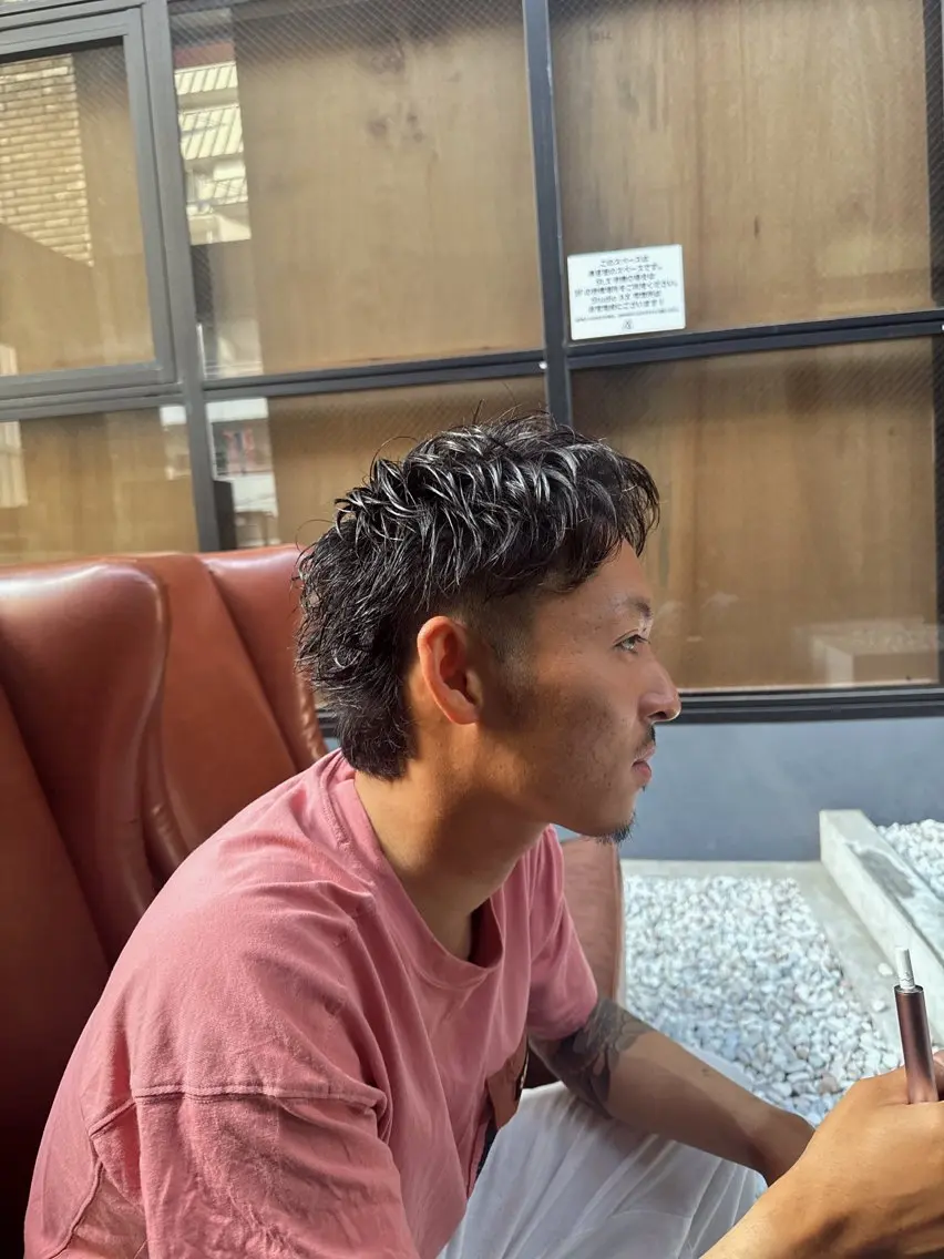 メンズ マレットヘア 水相 智貴のヘアスタイル