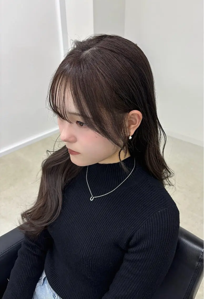 セミロング カラー カット ヘアカラー 冨木 雄斗のヘアスタイル