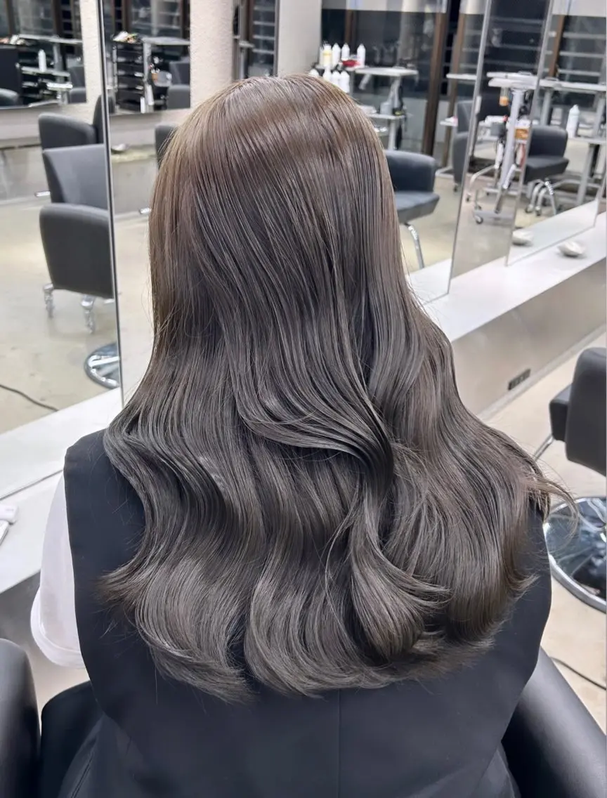 ロング カラー ヘアカラー トリートメント 渋谷/原宿♡PELE 縮毛矯正/ストレートのヘアスタイル