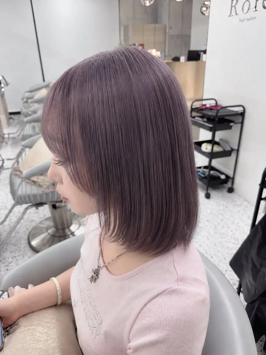 ミディアム カラー ヘアカラー トリートメント Mana/透明感 トレンドhair🎀のヘアスタイル