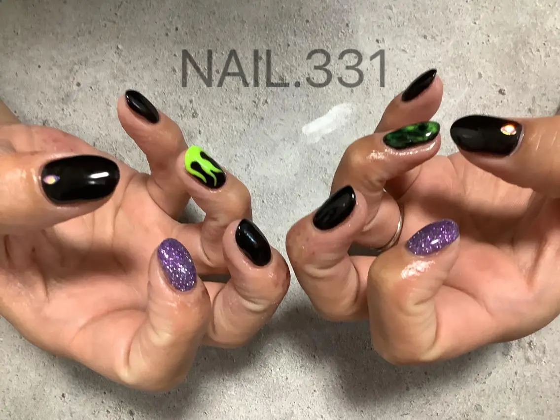 ネイル ハロウィン フットネイル Nail 331のネイルデザイン