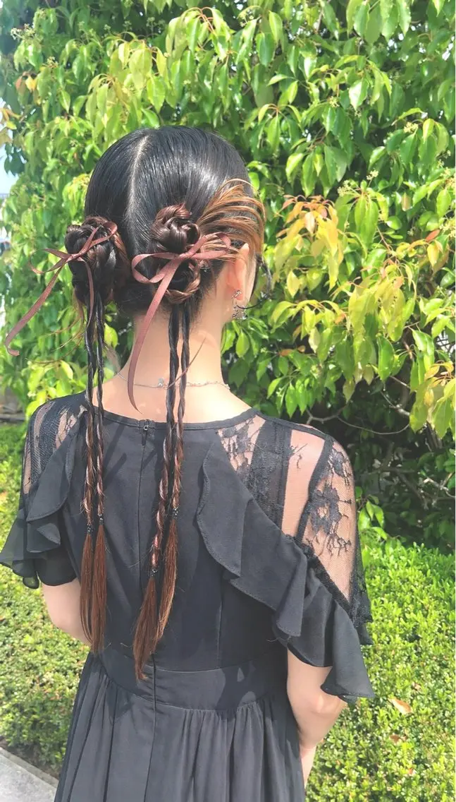 ヘアアレンジ ヘアセット KANA 駐車場ありお子様歓迎のマツエク・マツパデザイン