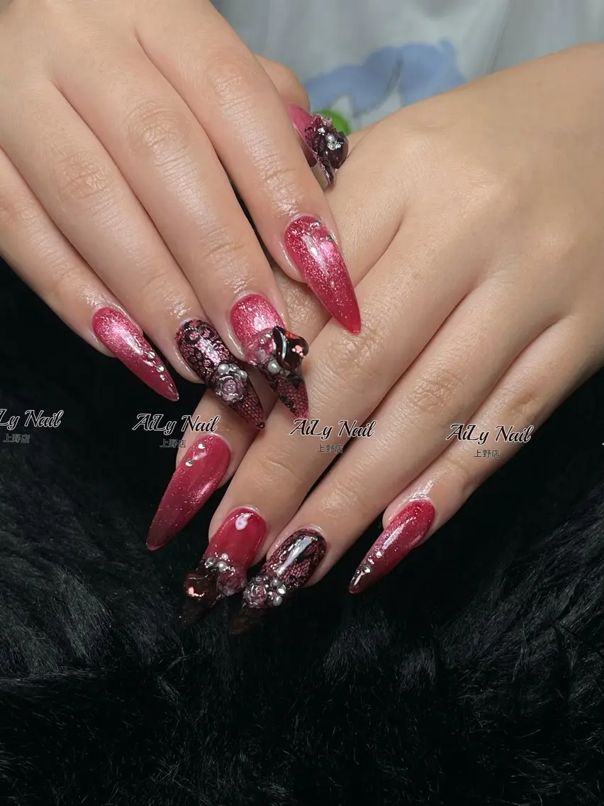 ネイル アートネイル ジェルネイル マグネットネイル ニュアンスネイル シンプルネイル ハンドネイル AiLy Nail 上野店のネイルデザイン