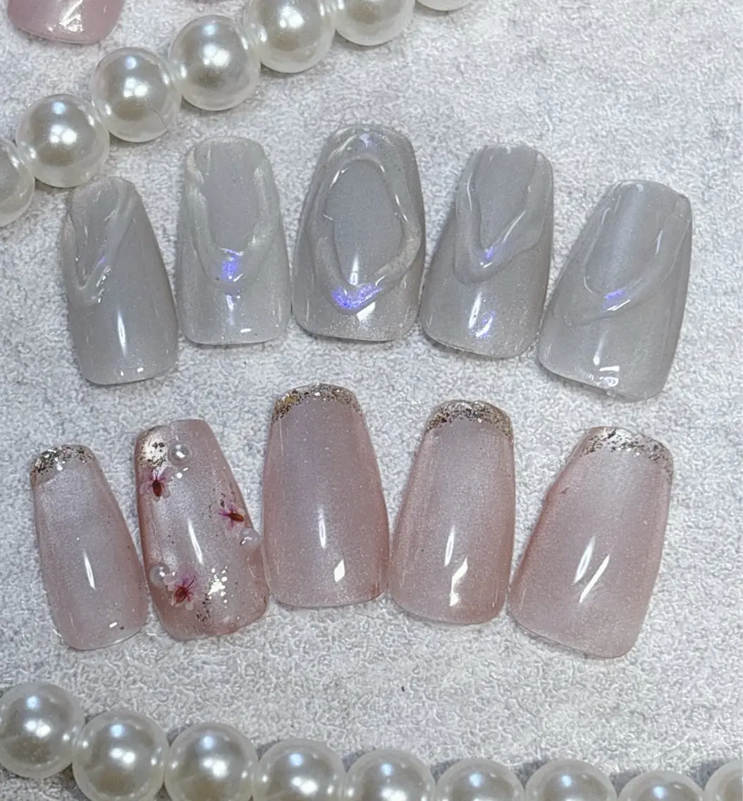 ネイル マグネットネイル ニュアンスネイル Nail&eye Grow 武蔵藤沢店のネイルデザイン