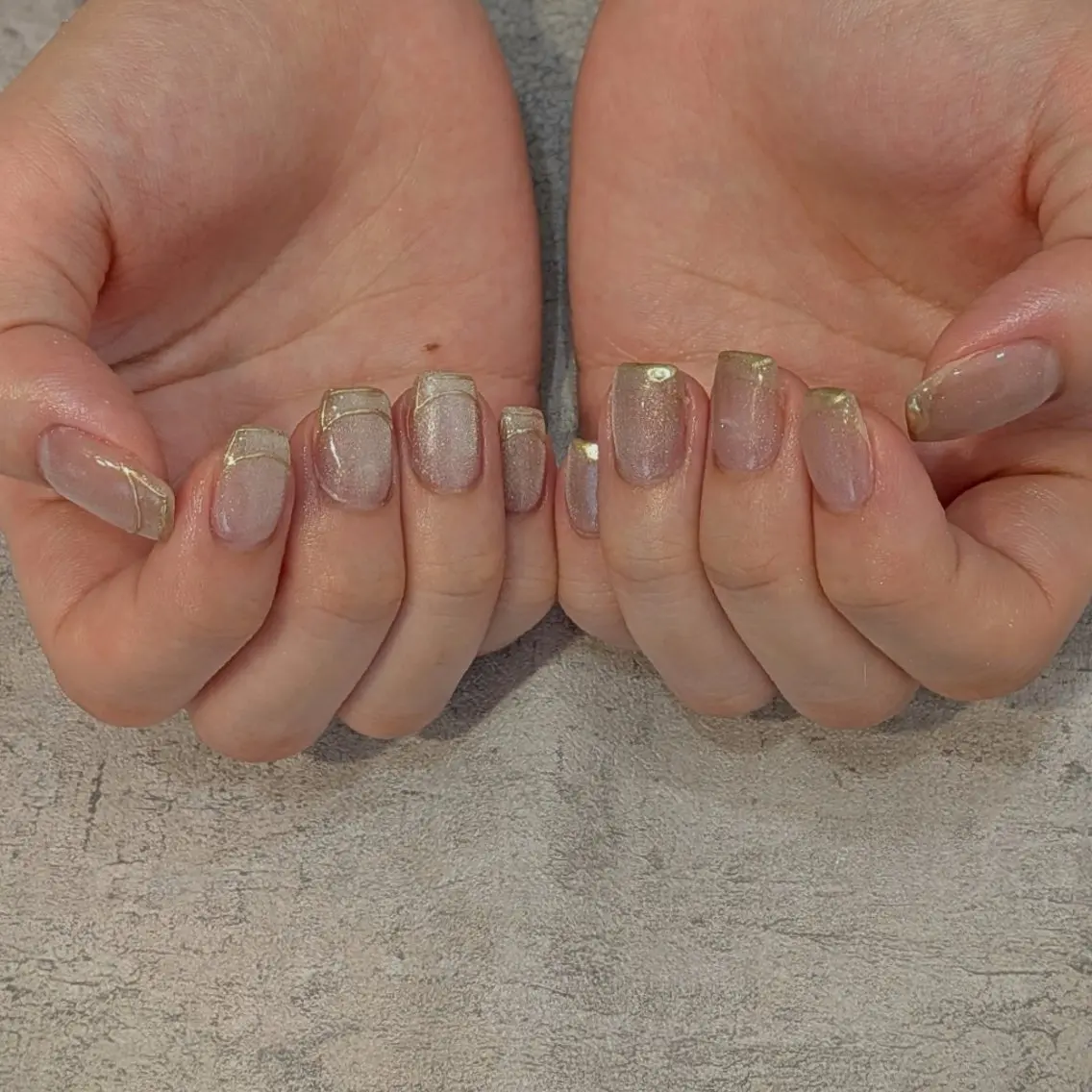 ネイル フレンチネイル ゴールド private. nailsalonのネイルデザイン