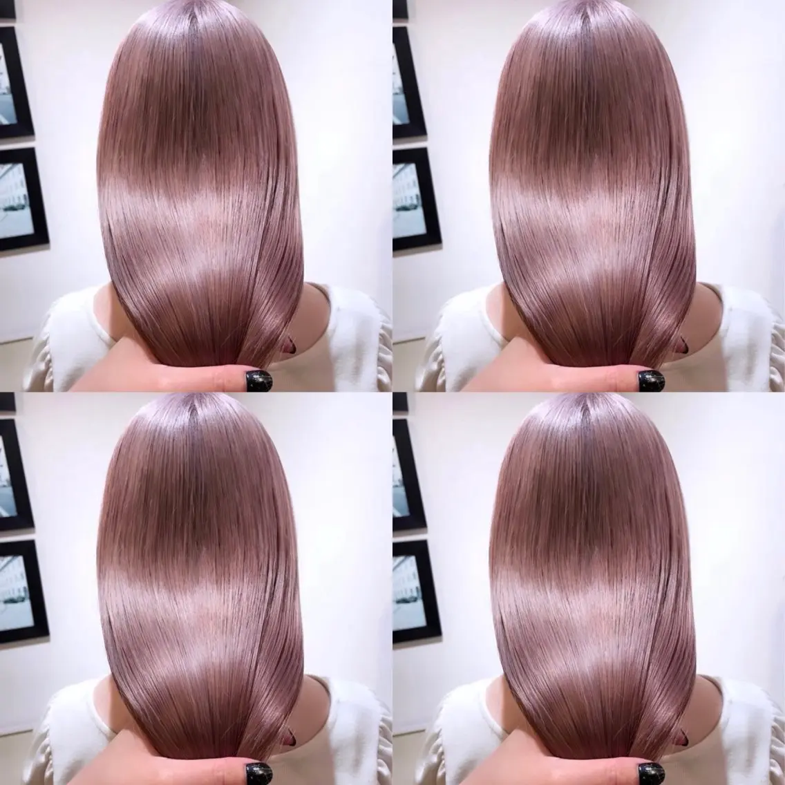ケアカラー🌱+Aujua2stepトリートメント+超音波アイロン✨️【シルバー/ブルーブラック/イルミナ/秋葉原】の写真