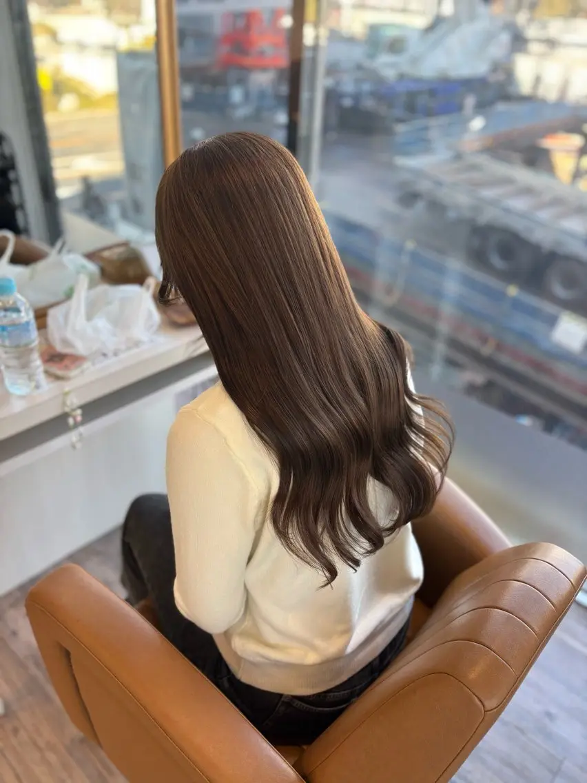 ロング カラー ヘアカラー yui🥀/ボブ /ブリーチなしカラーのヘアスタイル