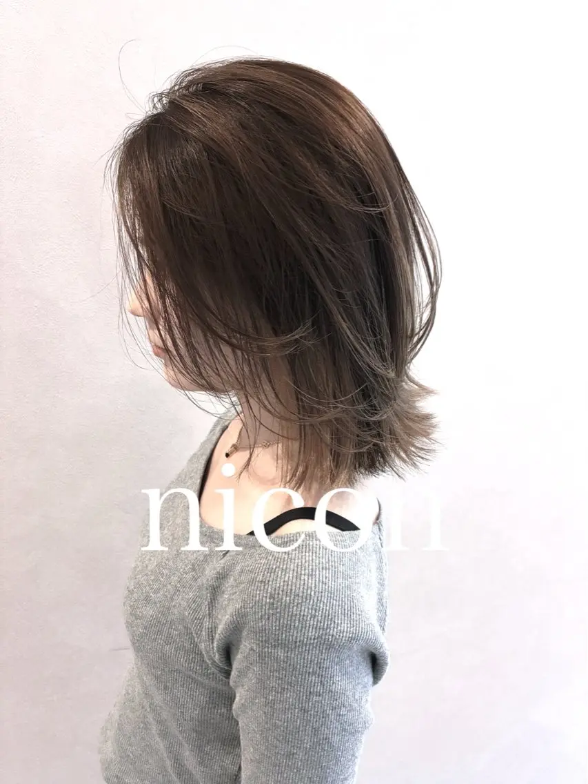 ミディアム 髪質改善 髪質改善カラーのヘアスタイル