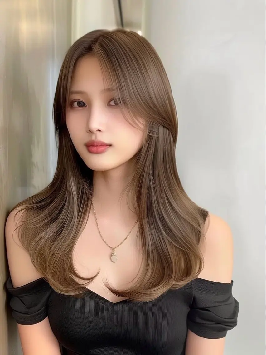 ミディアム ヘアカラー 金森 斗夢のヘアスタイル