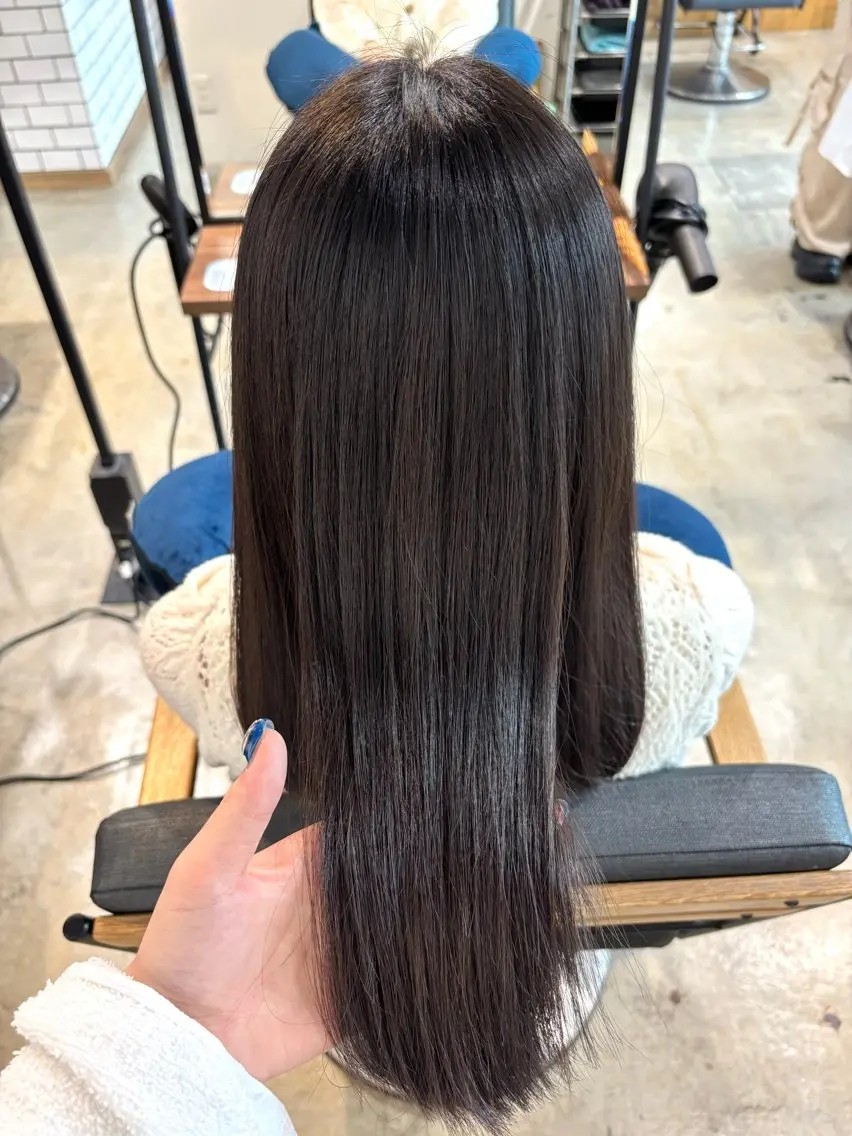ロング 縮毛矯正 カット 縮毛矯正 透明感カラー💎 似合わせ/小由葵のヘアスタイル