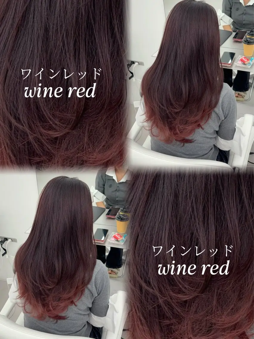 ロング カラー 小顔カット カット ヘアカラー トリートメント 韓国ヘア/レイヤー/ 顔まわり足立遥奈のヘアスタイル