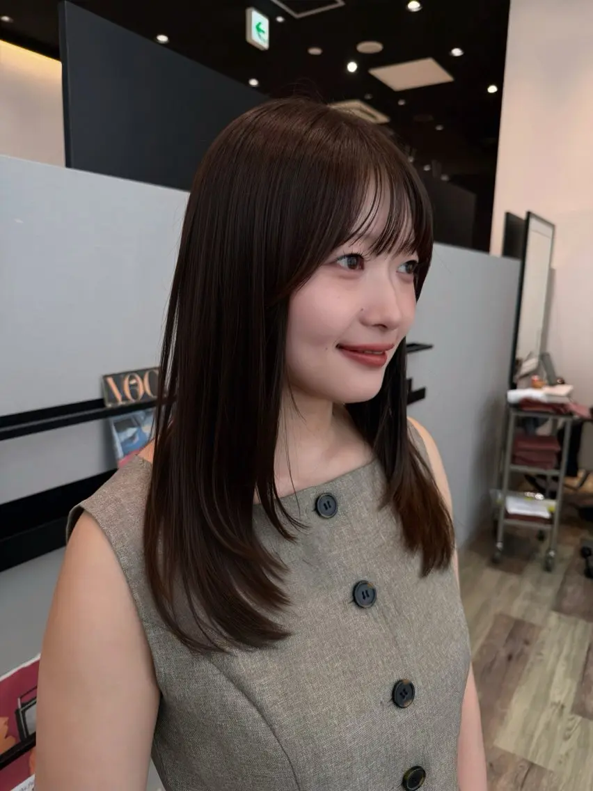 ロング カラー ロングレイヤー ブラウンカラー レイヤーカット ロング ♡ktwoかな /透明感カラーのヘアスタイル