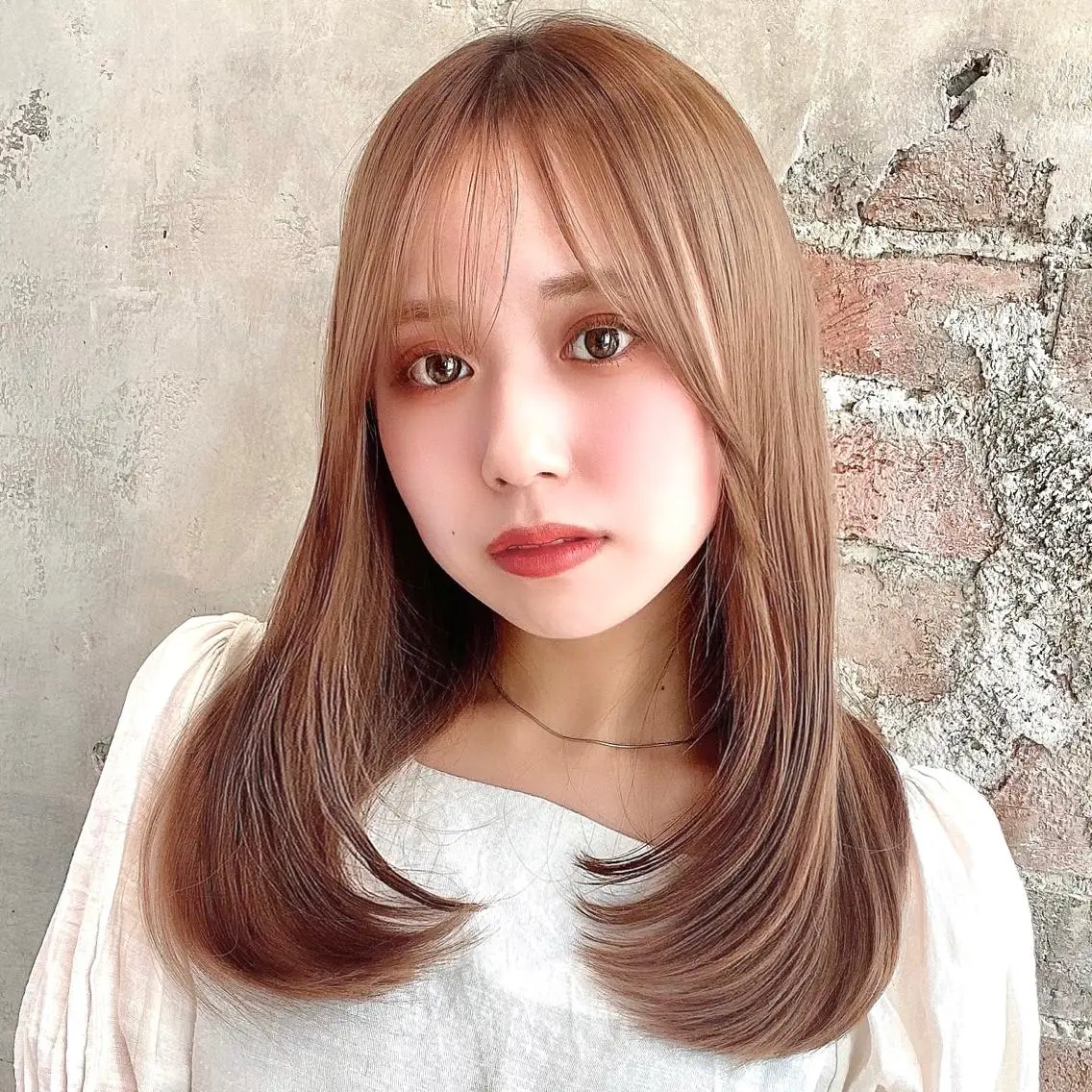 セミロング パーマ ヘアアレンジ 韓国風ヘア レイヤーカット 似合わせカット 小顔カット 🌈小顔似合わせ SHIHO🌈のヘアスタイル