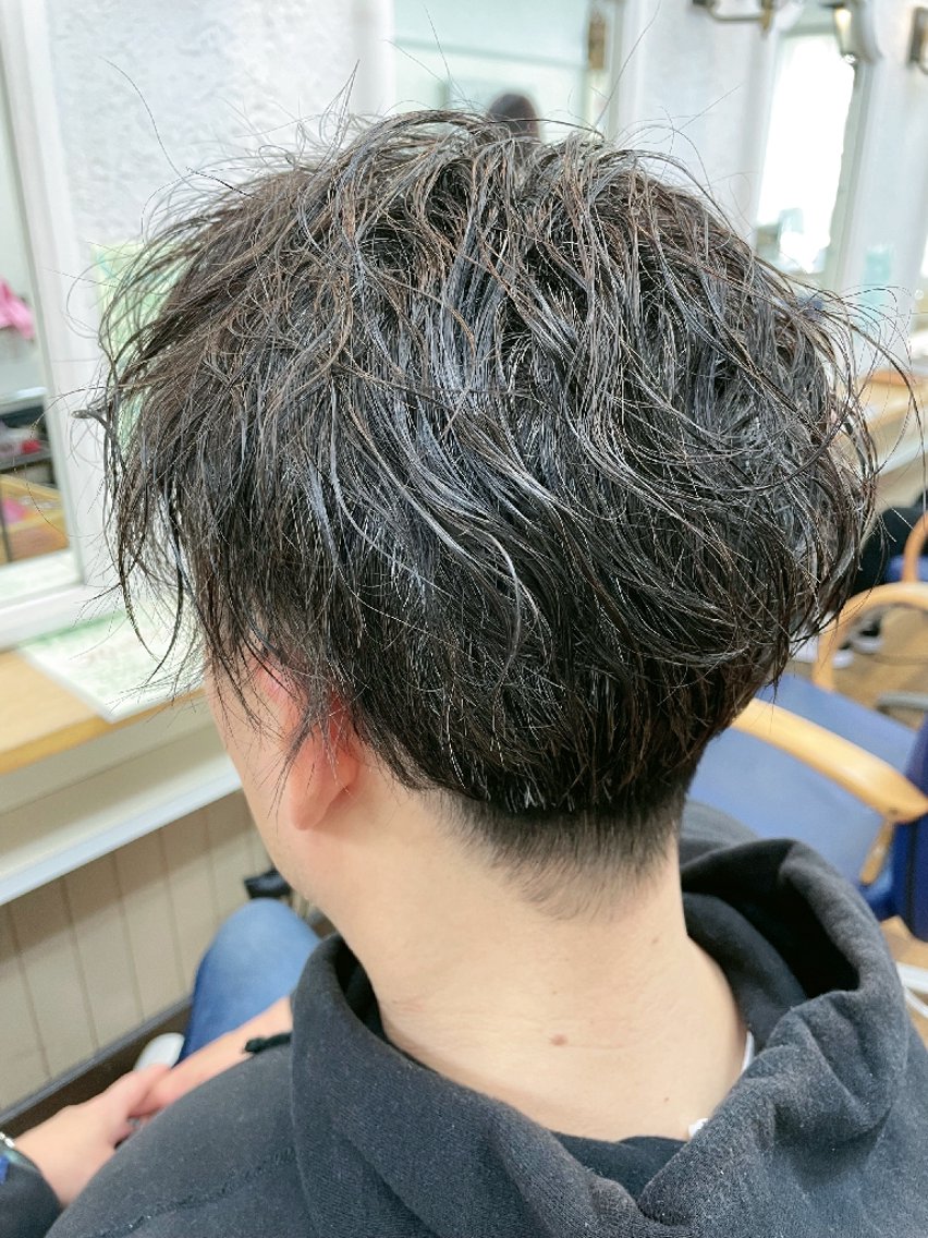 ショート ヘアアレンジ メンズ メンズパーマ ツーブロック 森長 咲子のヘアスタイル
