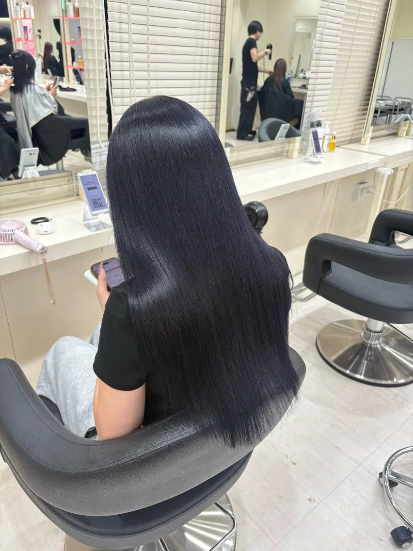 ミディアム カラー ヘアアレンジ ヘアカラー 💟RINNA 艶カラー💟のヘアスタイル