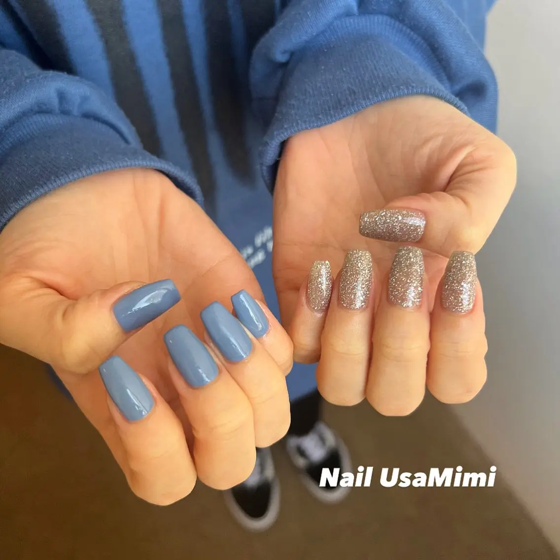ネイル アートネイル フラッシュネイル ジェルネイル グラデーション 韓国ネイル ハンドネイル 本町NailUsa Mimi RIKOのネイルデザイン