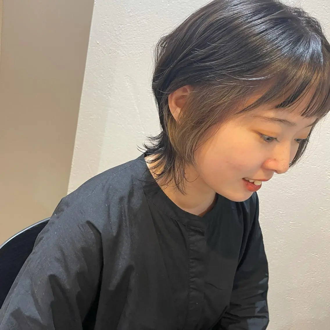 カラー ミストバング フェイスフレーミング カット 縮毛矯正 韓国レイヤーカット 🫧大阪梅田レイヤーのヘアスタイル