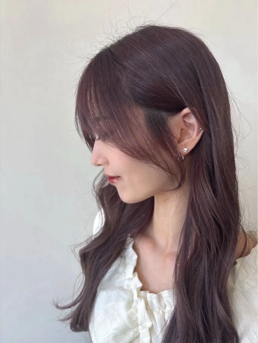 ロング 顔周りカット 小顔カット カット レイヤー×髪質改善 hinanoのヘアスタイル