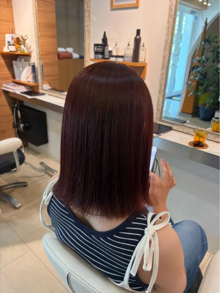 ミディアム ヘアカラー トリートメント hair bonitaのヘアスタイル