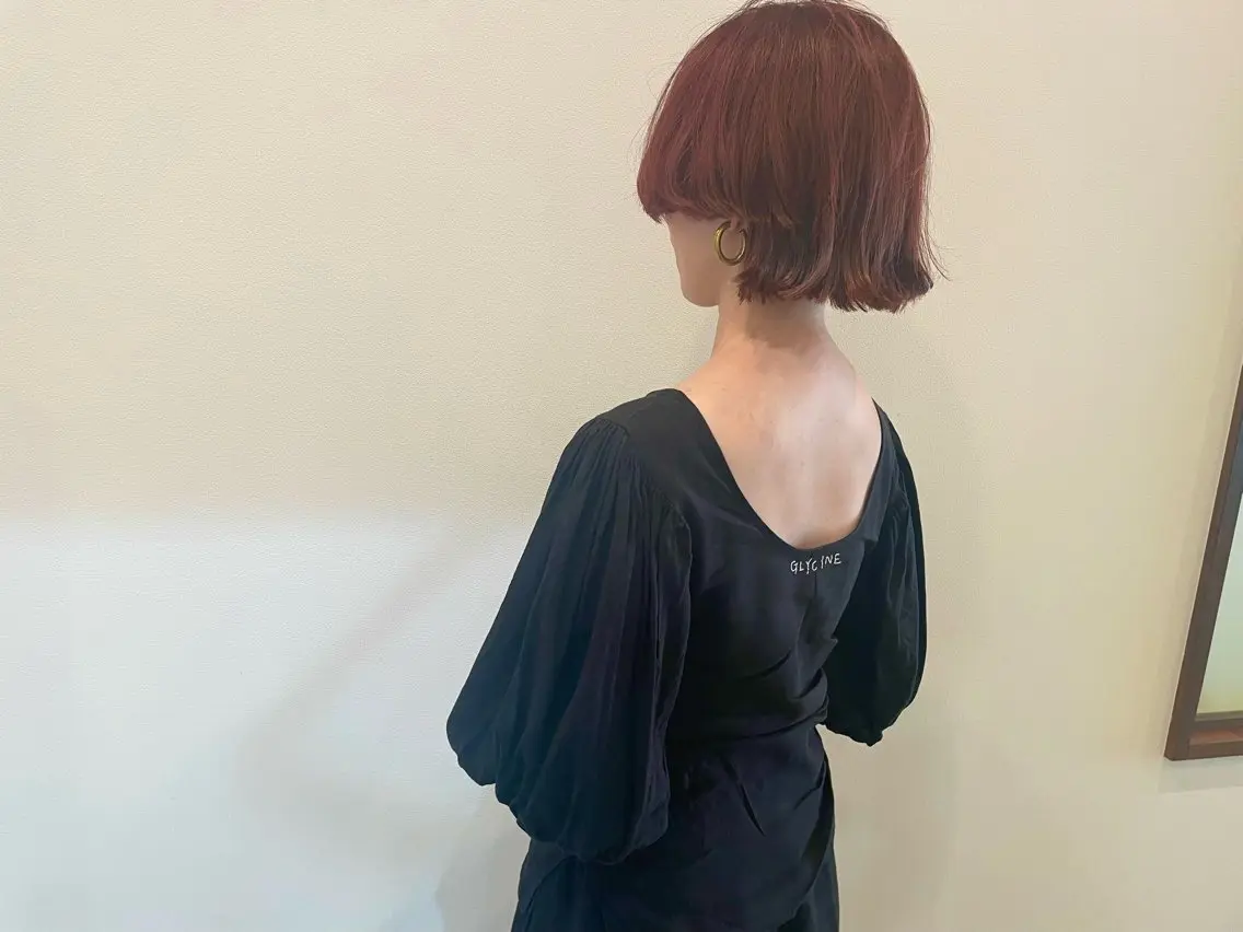 ミディアム ボブ カット ヘアカラー マンツーマン 🌿大野千尋のヘアスタイル