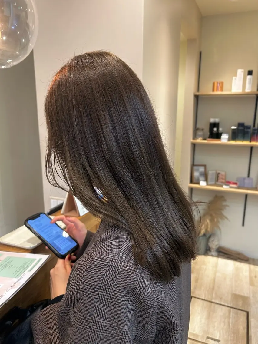 セミロング ヘアカラー トリートメント ♥yelm ユウナ♥のヘアスタイル