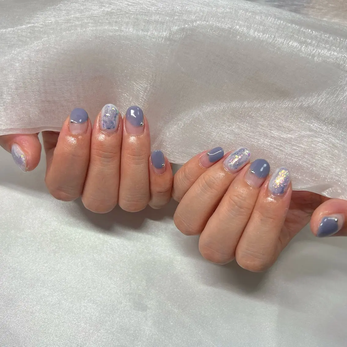 ネイル ジェルネイル 韓国ネイル ラメ(グリッター) マグネットネイル ミラーネイル ハンドネイル nail salon Rewardのネイルデザイン
