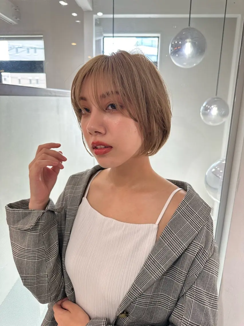 ショート ショートヘア 小顔カット カット ヘアカラー トリートメント ヘッドスパ 縮毛矯正/レイヤー taiga🐯のヘアスタイル
