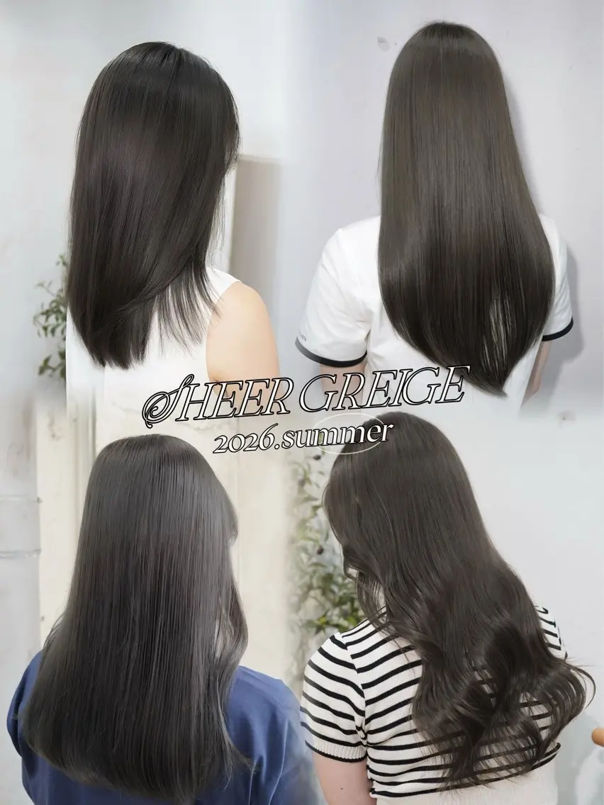ロング カラー ブリーチ ダブルカラー グレージュ ブリーチなしカラー ヘアカラー ブリーチなし透明感 カラー/チサト🌿のヘアスタイル