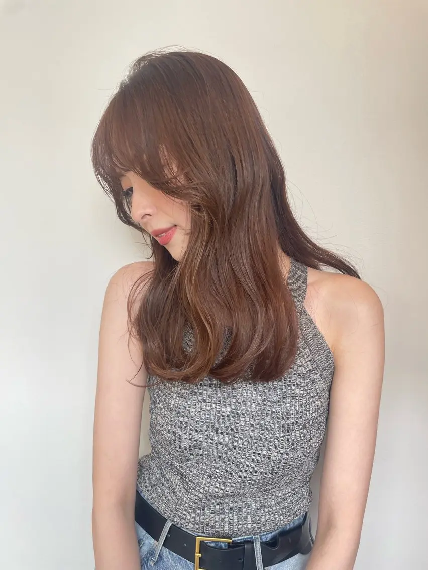 セミロング カラー ♡kyoka /  uyu♡のヘアスタイル