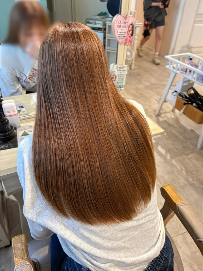 ロング カット ヘアカラー トリートメント 魔法のシャンプーで 艶髪に✳︎/カラーのヘアスタイル