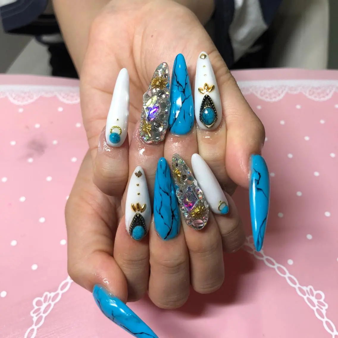 ロング ネイル ハンドネイル 《LB》ラブリエ Nail&eyeのマツエク・マツパデザイン
