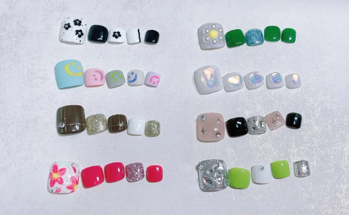 ネイル 長さ出し フットネイル ジェルネイル 韓国ネイル マグネットネイル フットネイル Nail Ann【西川口店】のネイルデザイン