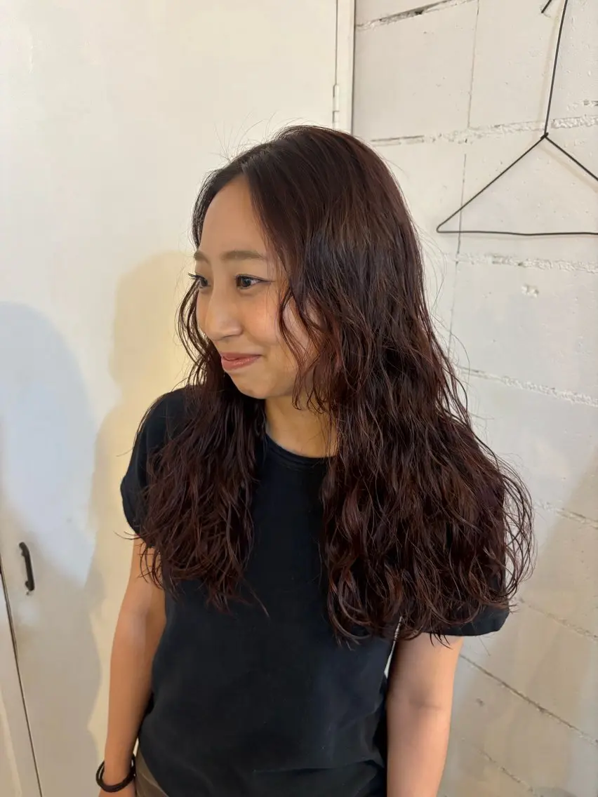 ロング カラー パーマ カット ヘアカラー パーマ 天神・大名 kotomiのヘアスタイル