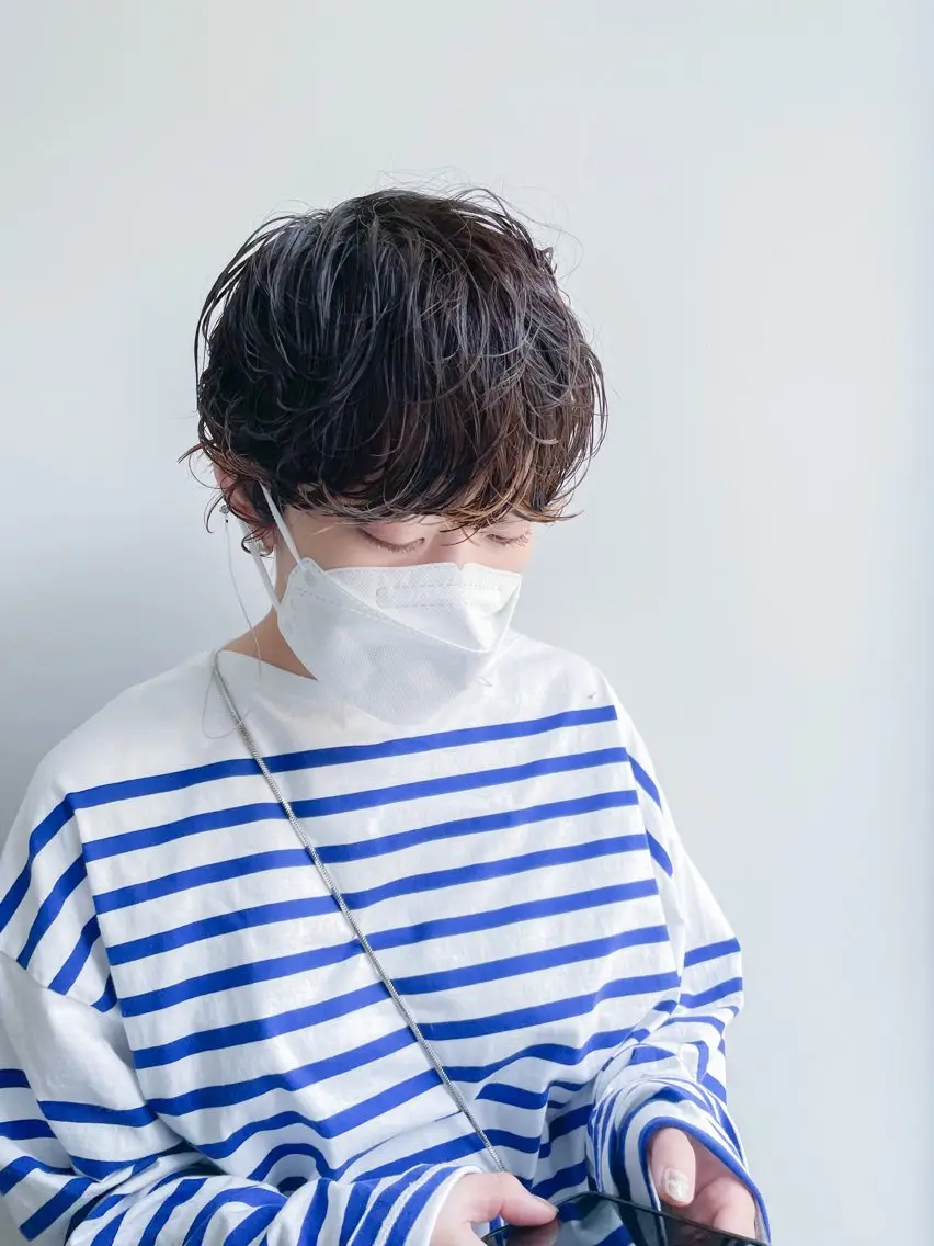 ショート パーマ ショートヘア カット パーマ Takuma Suzuki中目黒のヘアスタイル