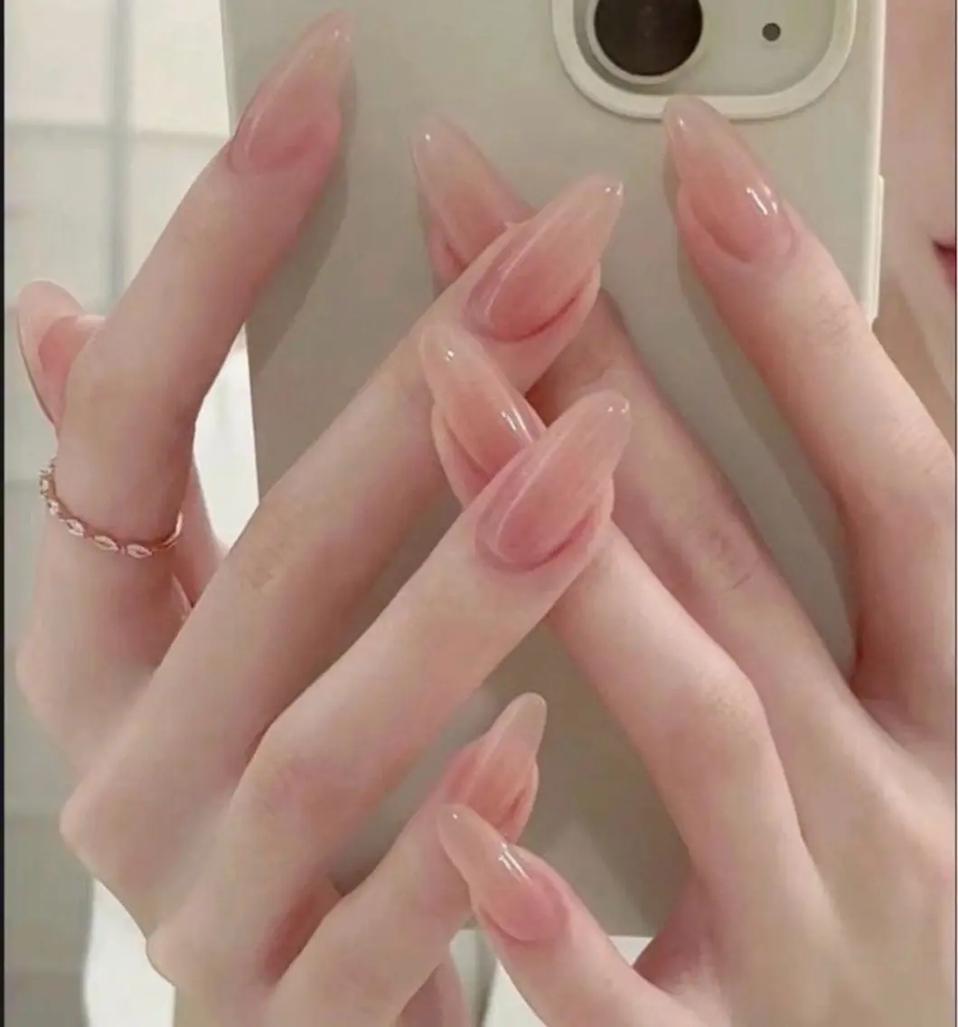 ネイル オーロラネイル チークネイル 長さ出し フットネイル フレンチネイル Lee Nails チップ長さだし専門店のネイルデザイン