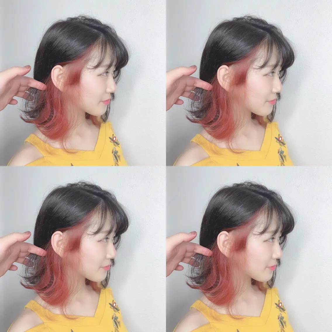 ショート カラー イヤリングカラー インナーカラー 似合わせ/ カラー.岡田友仁のヘアスタイル