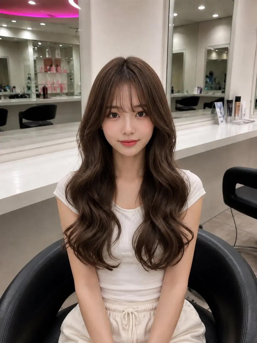 ロング カラー ヘアカラー ヘアセット レイヤー×大人可愛い ベージュHARUNAのヘアスタイル