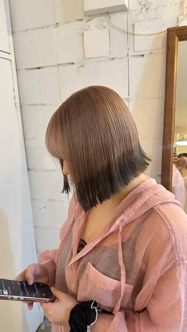 カラー ハイトーンカラー ヘアカラー yamasaki momoaのヘアスタイル