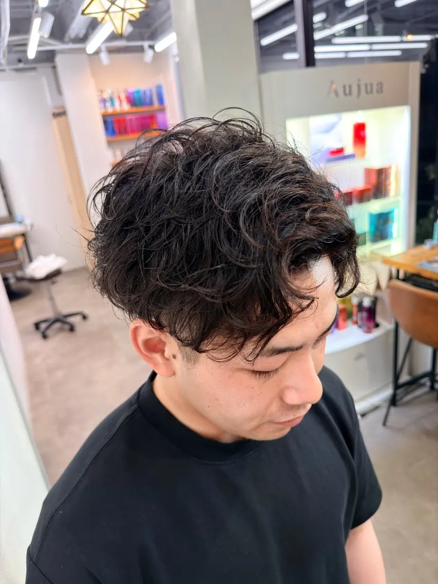 ショート メンズ メンズパーマ カット パーマ KOTKA 大山和希のヘアスタイル