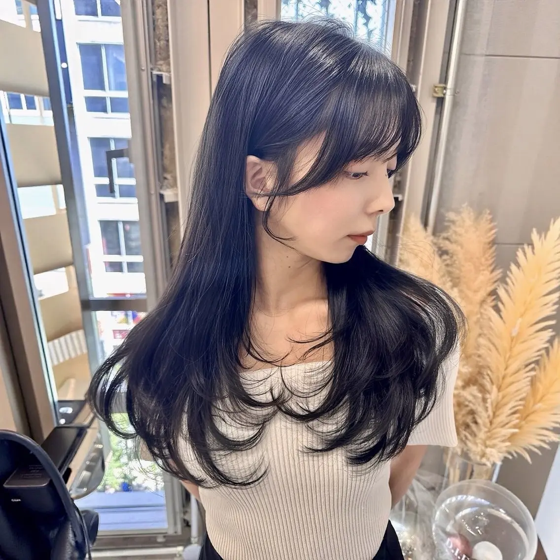 ロング トリートメント ヘッドスパ ヘアセット 💎内部補修ケアカラ ー/ブリーチなし清野のヘアスタイル