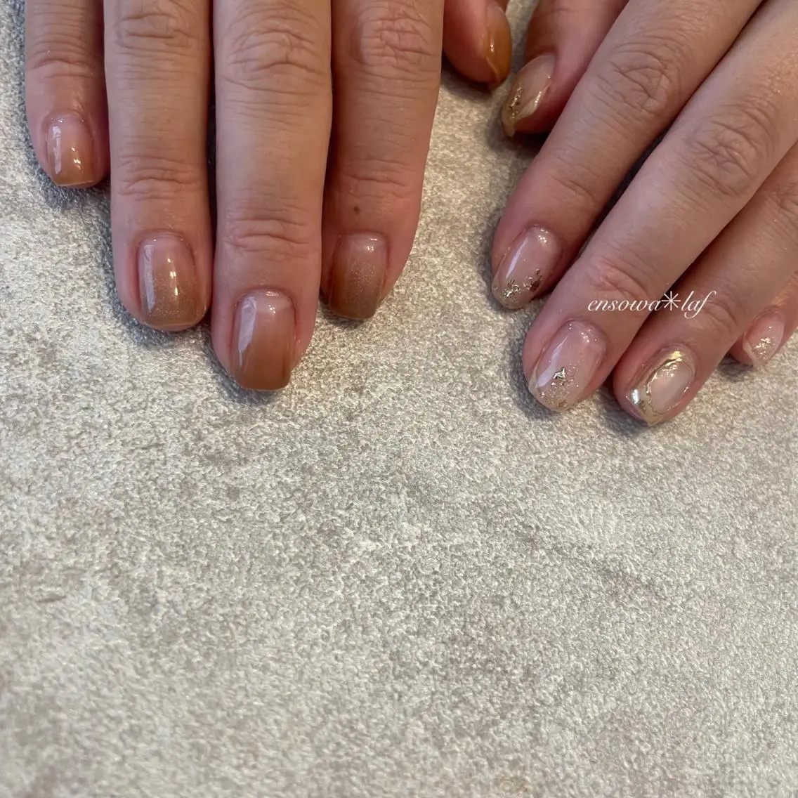 ネイル アートネイル オーロラネイル クリアネイル フレンチネイル ジェルネイル ensowa✱laf NAILのネイルデザイン