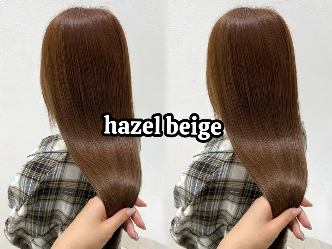 ロング カラー ヘアカラー トリートメント ベージュカラー/ ダブルカラー/ここなのヘアスタイル