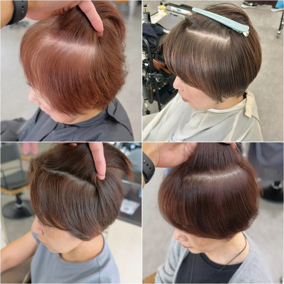 ショート カラー ブリーチ ダブルカラー ハイライトカラー インナーカラー ボブ カット ヘアカラー 満行勝昭【ショート/ 白髪ぼかし】のヘアスタイル