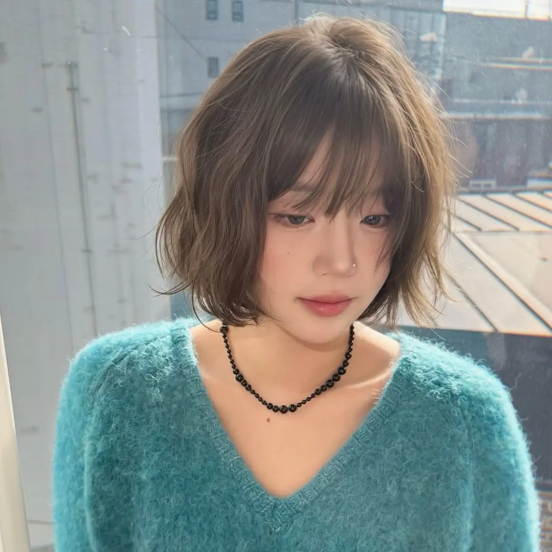 ミディアム カラー カット ヘアカラー トリートメント akane/オリーブ /ブラウンベージュのヘアスタイル