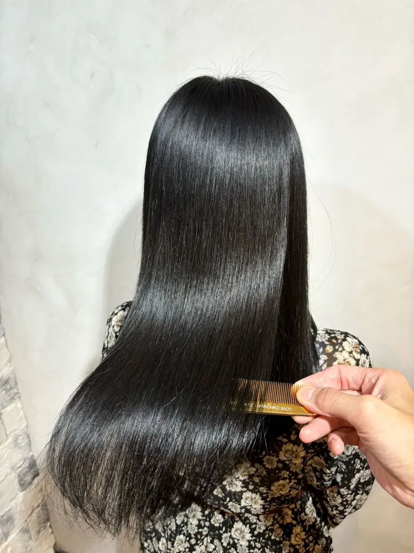 ロング 髪質改善 ロング 酸性ストレート カット 縮毛矯正 トリートメント ヘッドスパ 美髪矯正 🌈髪質改善 山下のヘアスタイル