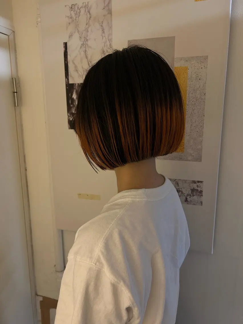 ミディアム 顔周りカット ハイライト 髪質改善 トリートメント ナチュラルレイヤー/ ボブパーマ/カネコのヘアスタイル
