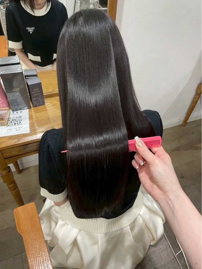 ロング カラー パーマ ブリーチ 髪質改善 ロング トリートメント 酸性ストレート カット ヘアカラー 縮毛矯正 💎髪質改善専門 jewel boxのヘアスタイル