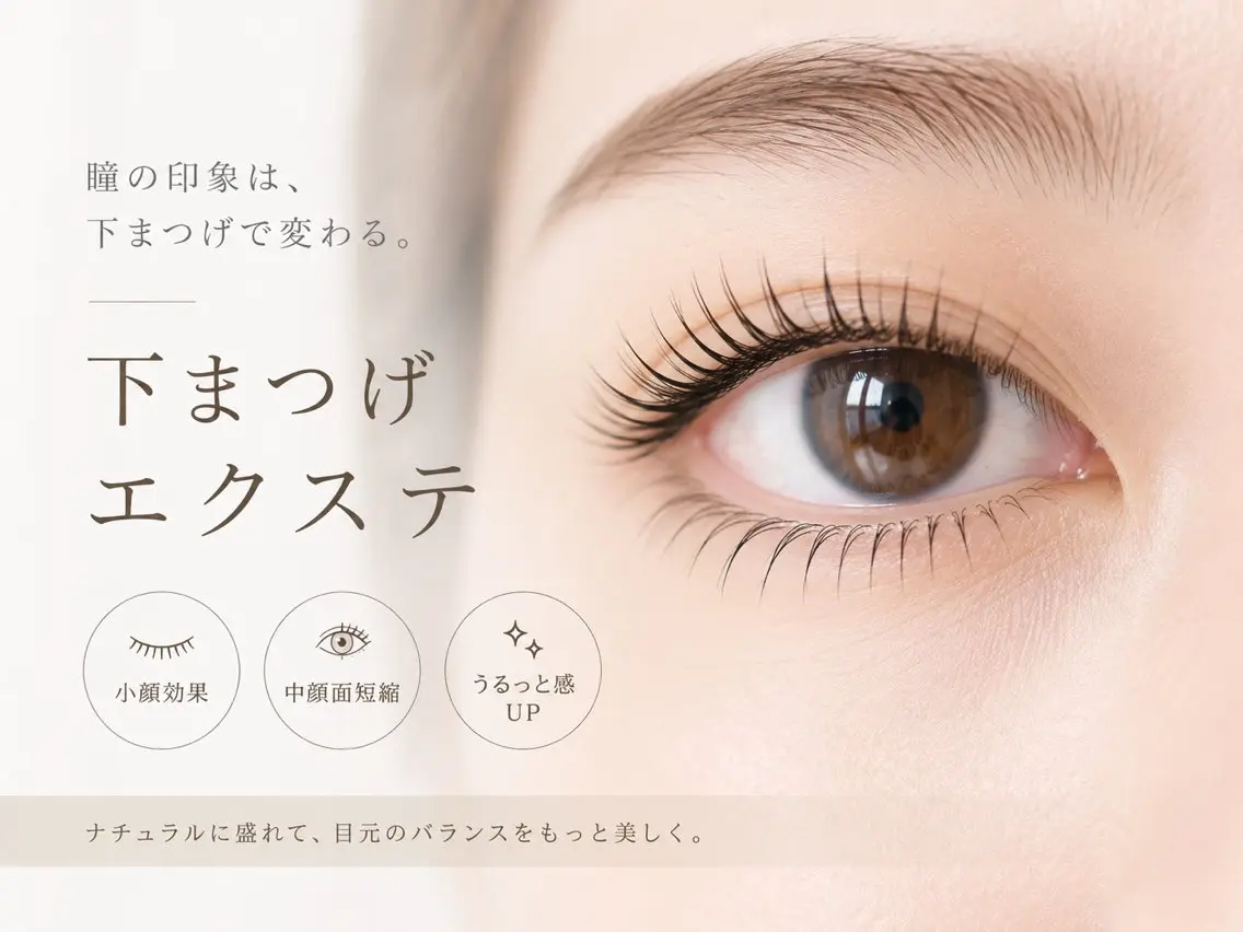 【目力UP!】💟下まつ毛エクステ30本 ¥1660 (LED変更別途 ¥880)の写真